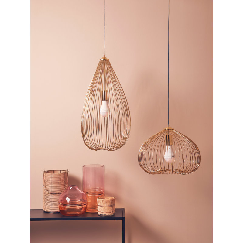 Hertel 1 - Light Gold Teardrop Pendant