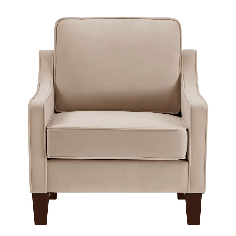 Chaise avec accoudoirs, fauteuil à assise simple avec pieds en bois et fauteuil rembourré en velours