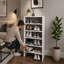 Range-chaussures Berlin avec tablettes ouvertes, idéal pour les espaces modernes, blanc-1801644434-1801644435