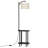 2-Tier Solid Wood Tray Table Floor Lamp With Bulb Included
