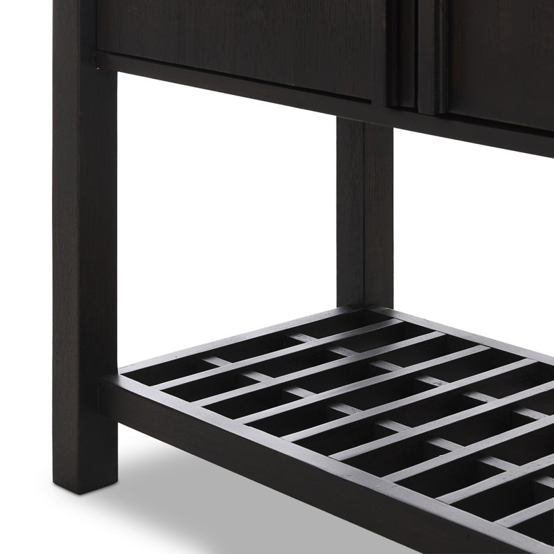 Dalton Cabinet-Aged Natural Oak, Smoked Black