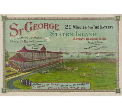 «Baseball match jouant à St. George Park», impression