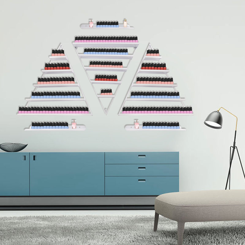 18 Piece Triangle Metal Bracket Shelf, White