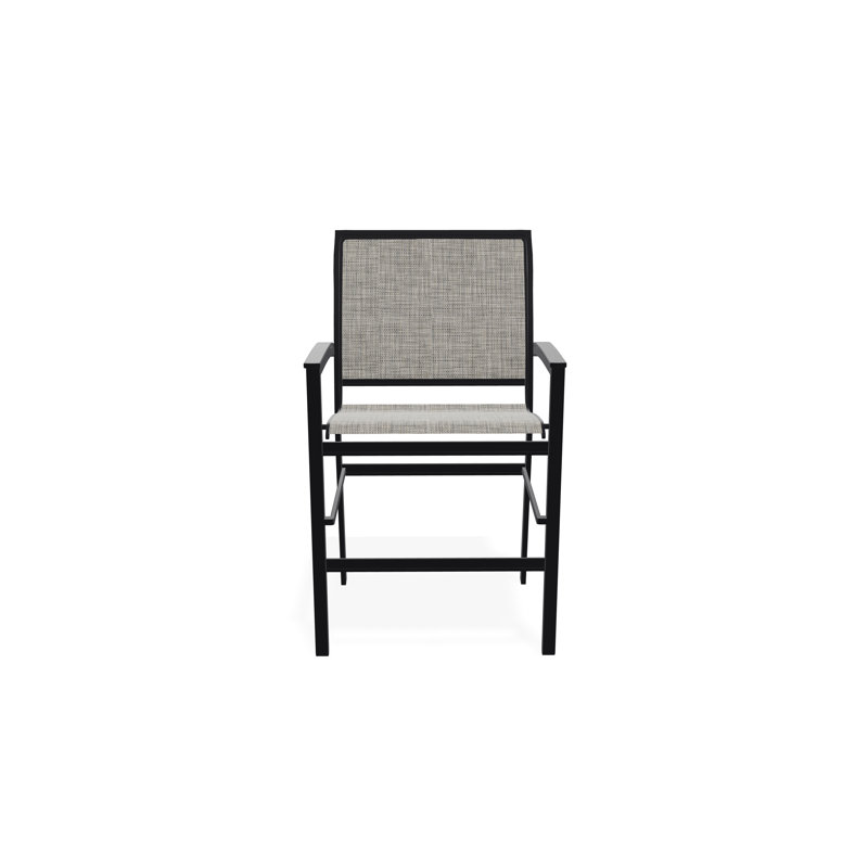 Chaise de café empilable en aluminium Bazza, Noir, Tempête
