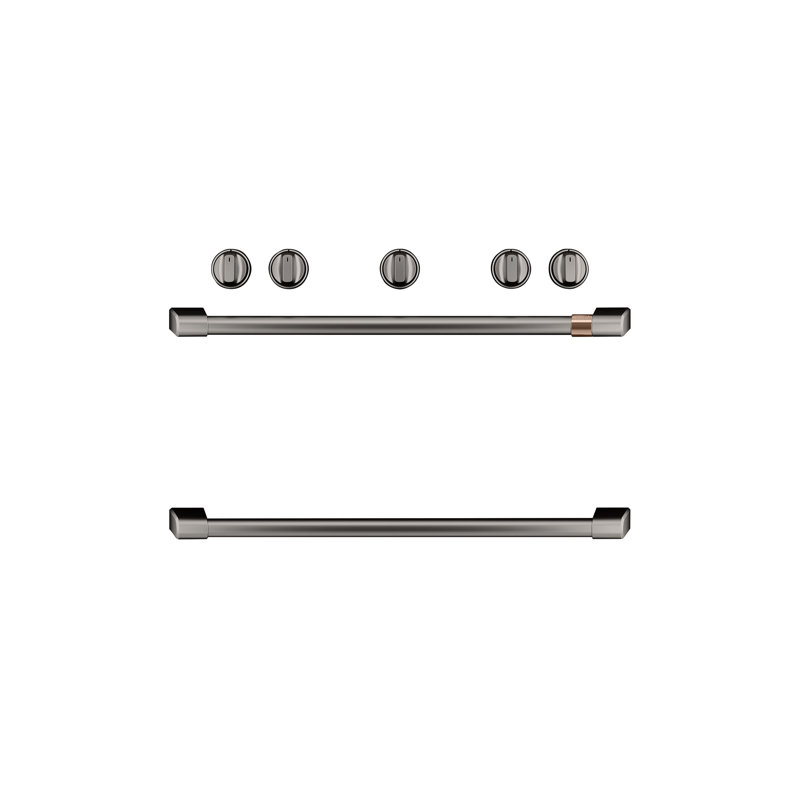 Freestanding Gas Range Handle Kit, Brushed Black