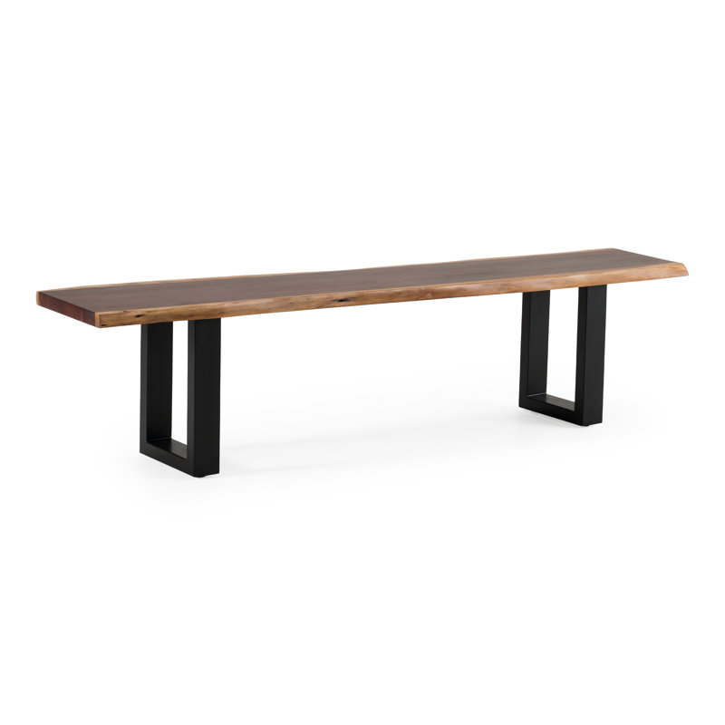 Banc en bois massif Lemay, H 19 po x l 79 po x P 15 po