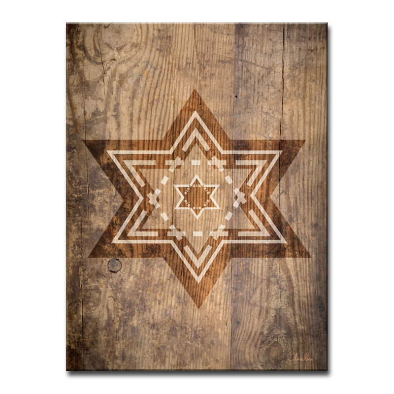 « star of david ix », reproduction d’impression sur toile tendue, H 20 po x l 16 po x P 1,5 po