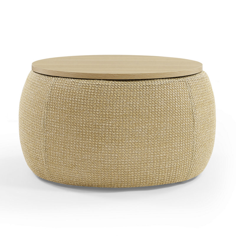 Round Storage Ottoman for Living Space
