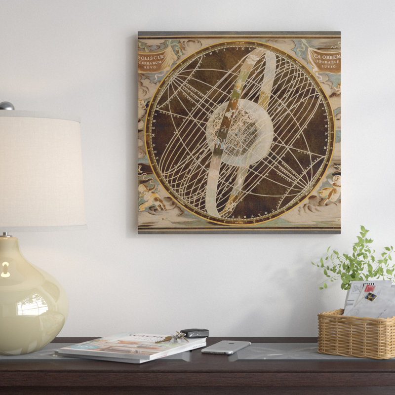 «Celestial I», impression sur toile, H 26 po x l 26 po x P 1,5 po, Toile avec cadre noir, Pas de tapis
