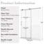 Porte de douche coulissante simple sans cadre de 56 à 60 po x H 76 po avec verre trempé de 1/4 po (6 mm)-135258525