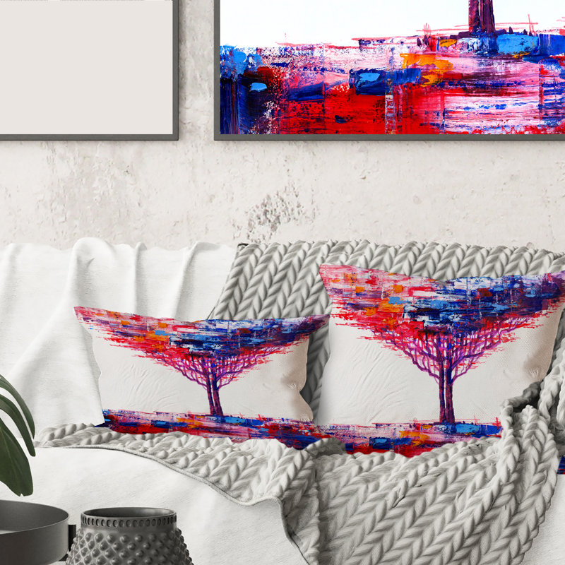 Tree Impressionist Rectangular Pillow Cover & Insert