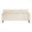 Ensemble de canapé moderne en velours côtelé beige 3 pièces - canapé, causeuse, chaise, coussin confortable, structure en bois massif-826673442