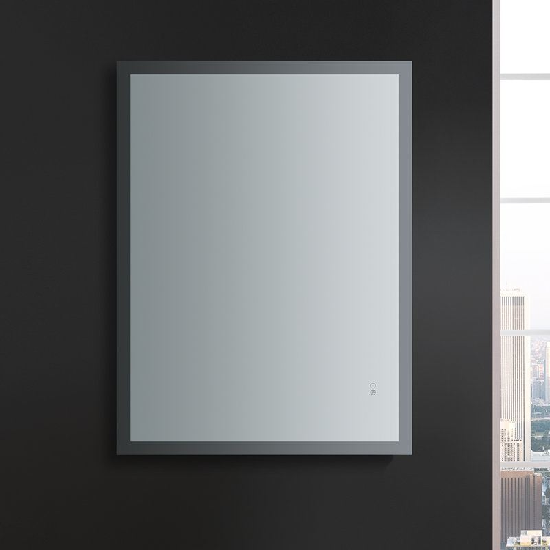 Sleek 48"x36" Frameless Bathroom Vanity Mirror with LED Halo & Fog-Free Technology
