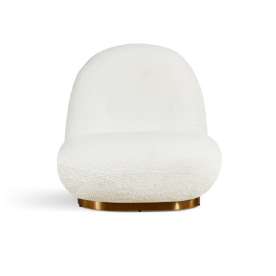 Chaise longue avec base dorée