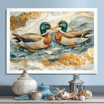 «Donat Ducks Love The Lake Landscape II - Duck», art mural