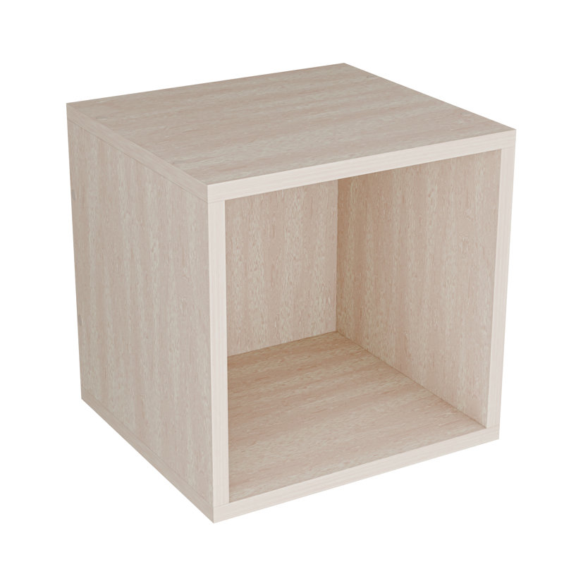 Solid Wood Decorative Storage Shelf Kubby 15.1, Beige