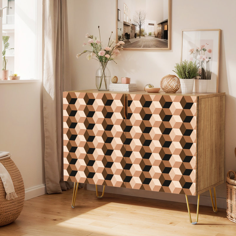 Buffet de 35 po de largeur, Cube - brun