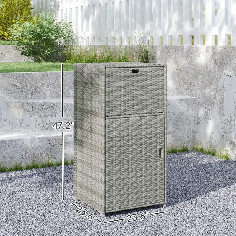 Porte-serviettes d'extérieur pour piscine avec tiroir et armoire, gris, Gris