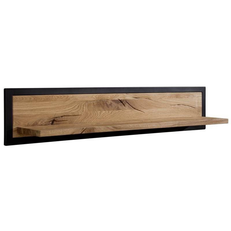 Villanders Oak Solid Wood Floating Shelf, 24cm H x 170cm W x 22cm D