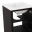 Meuble-lavabo de 20 po avec lavabo simple intégré, tablette ajustable en U, tiroir à compartiments et support de rangement fixé à la porte-1582423410