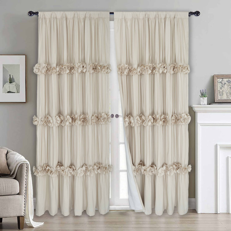 Duguay Polyester Curtain Willa Arlo Interiors Curtain Color: Camel