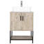Ensemble de meuble-lavabo simple 24 po avec lavabo en céramique et robinet économiseur d'eau-1275339794