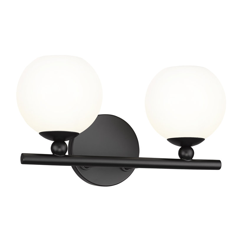 Éclairage pour meuble-lavabo à 2 lumières Heidi, Noir mat
