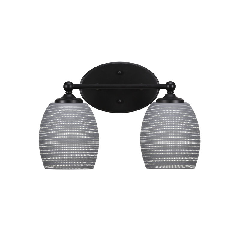 Barre d'éclairage de salle de bain Aitkens, 2, Noir mat