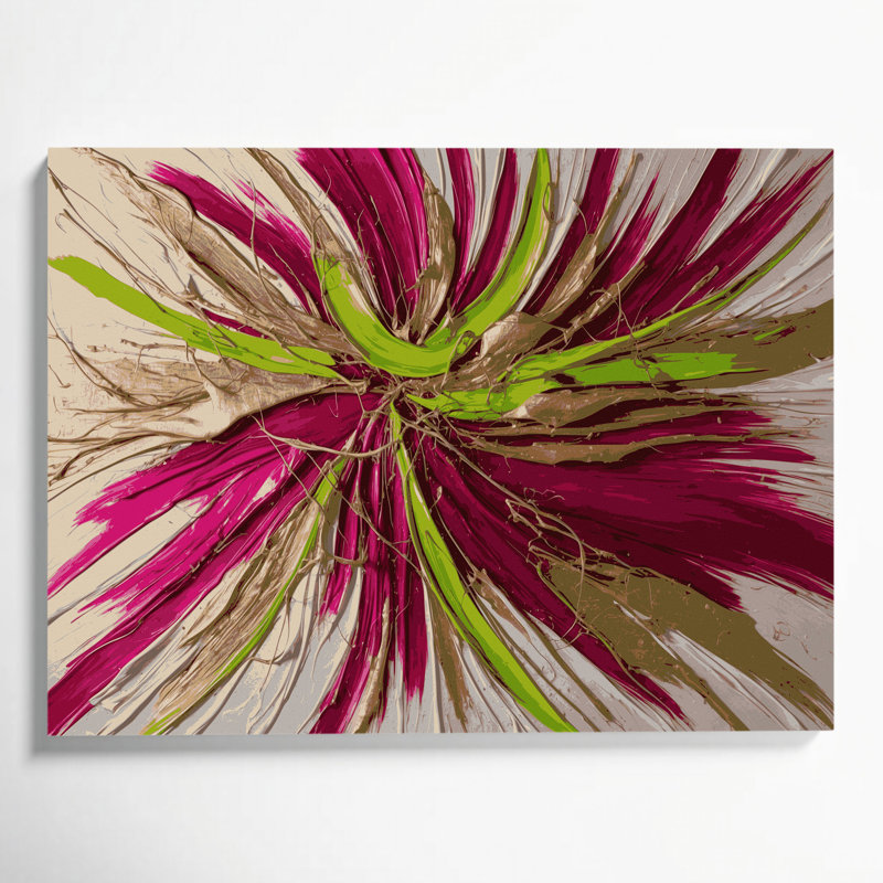 Lyrical Abstraction 57 Brown Canvas Wall Art, 8" H x 10" W