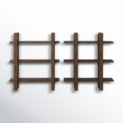 Matte White Solid Wood Floating Shelf with Adjusta 2 Piece Solid Wood Floating Shelf