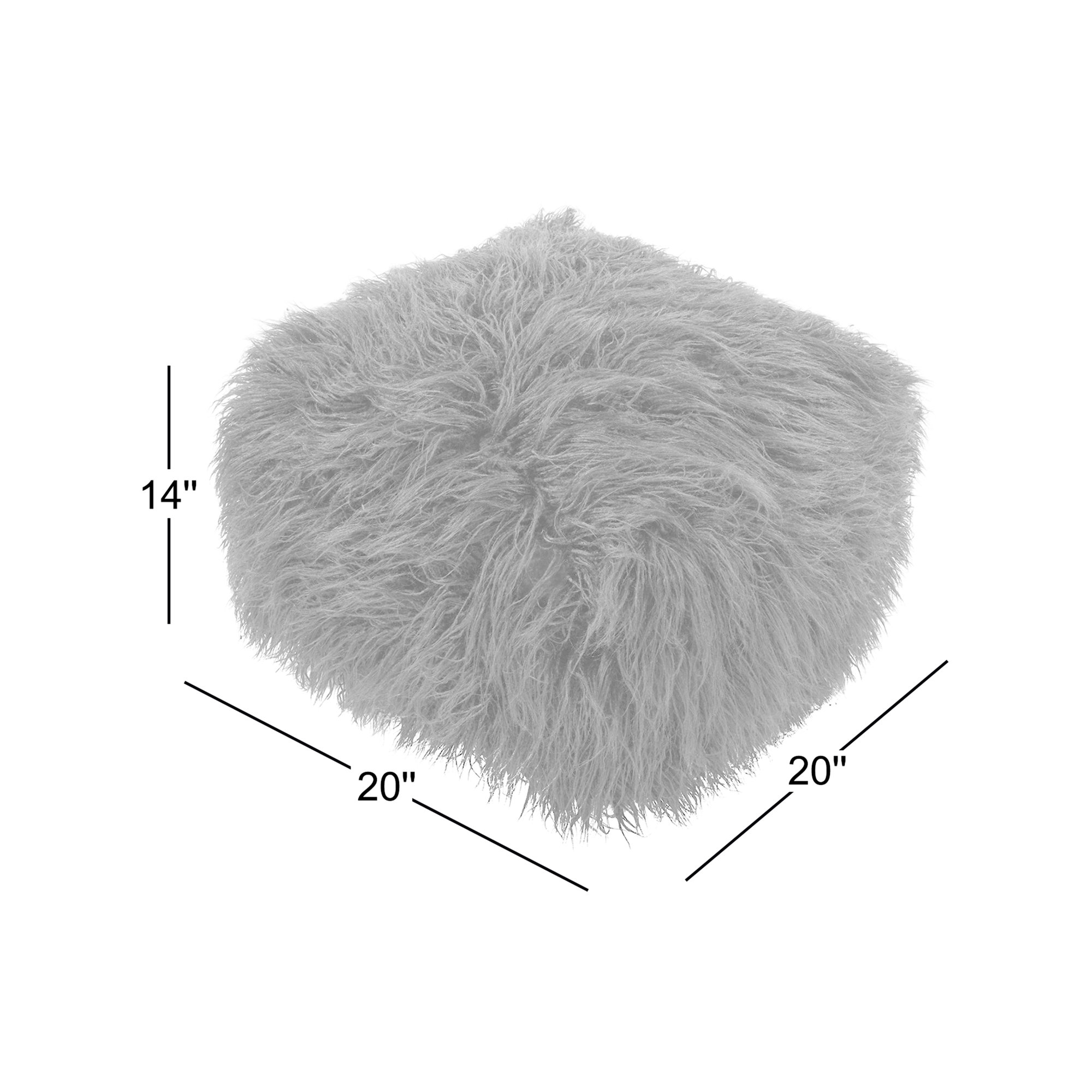 Snug Haven Pouf, Cream Acrylic
