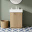 Meuble-lavabo de salle de bain avec lavabo en céramique