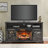60 Inch Electric Fireplace Entertainment Center With Door Sensor