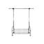 Barre à vêtements extensible en métal chromé