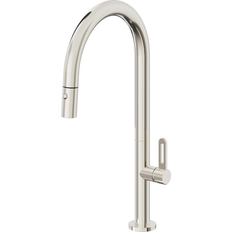 Poetto Kitchen Faucet, Polished Nickel, Short Stick