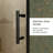 Single Sliding Shower Door,Thick Clear Tempered Glass Shower Door With Stainless Steel Handle