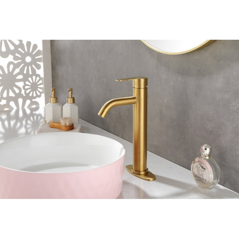 Robinet de lavabo de salle de bain moderne à poignée simple, simple ou 3 trous, installation facile, finition en acier inoxydable durable