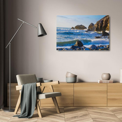 Miller, Anna Gallery Wrapped Canvas Art: Large Waves on Rockaway Beach, Pacifica, California, USA