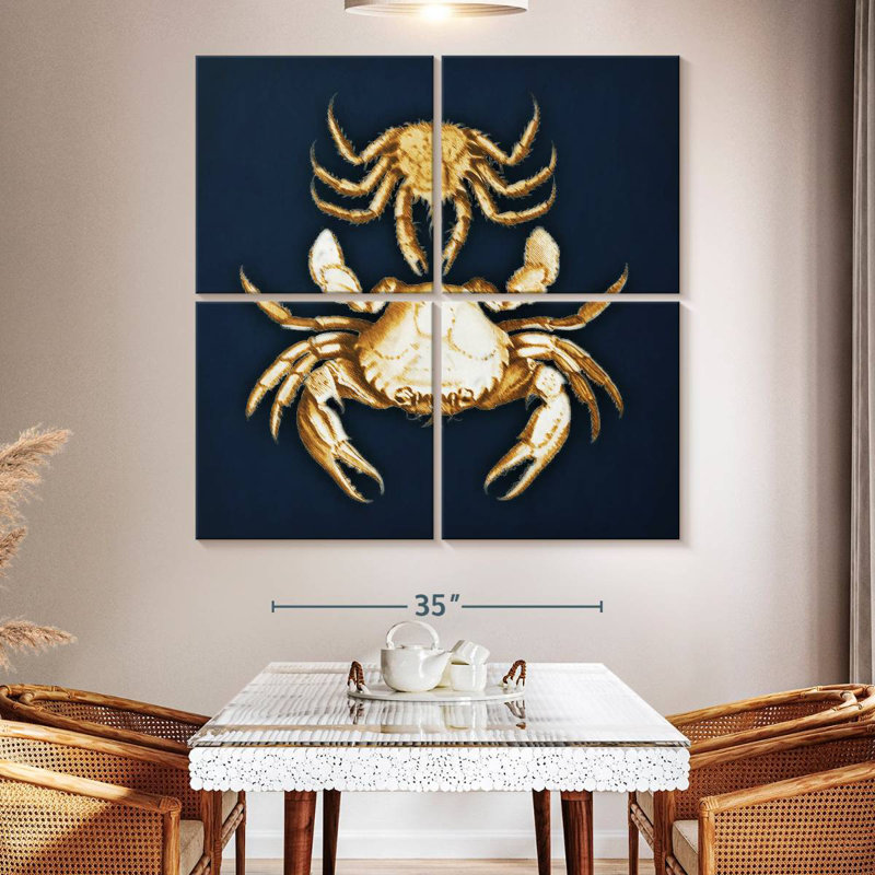 Brampt Crabs Navy, 50'' H x 50'' W