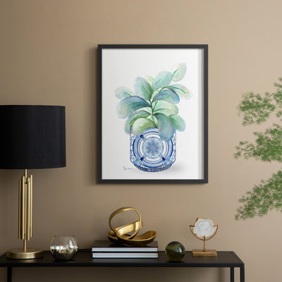 «Plant Chinoiserie II», reproduction encadrée - bois massif