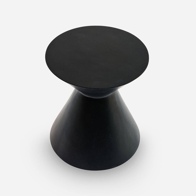 Solid Wood End Table, Charcoal 