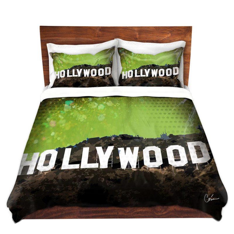 Ensemble de housse de couette hollywood, 1 housse + 2 taies très grand lit
