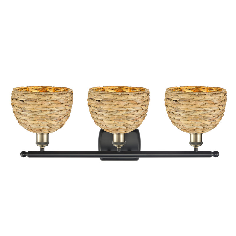 Bacarri 3 - Light Dimmable Vanity Light, Black Antique Brass