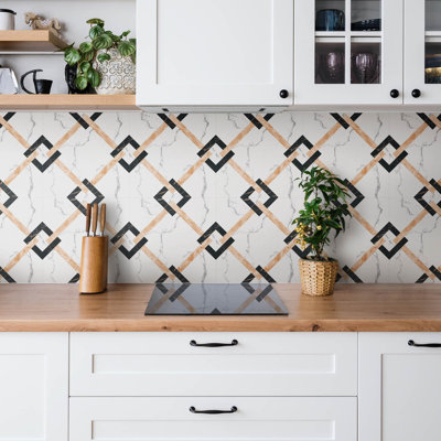 Ascenza 30x30 cm Pvc Mosaic Sheet in White