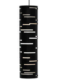 Chouinard Track Pendant, Satin Nickel, Gloss Black, 1 x 5W Halogen