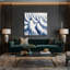 «Christmas Snow», art mural sur toile bleue-113676092