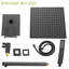 Tête de douche murale double - 12 po, noir mat, tête carrée filetée standard US, équilibrée-127368493