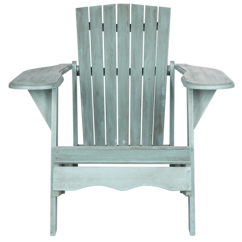 Chaise Adirondack en bois Melida, Bleu maisonnette de plage