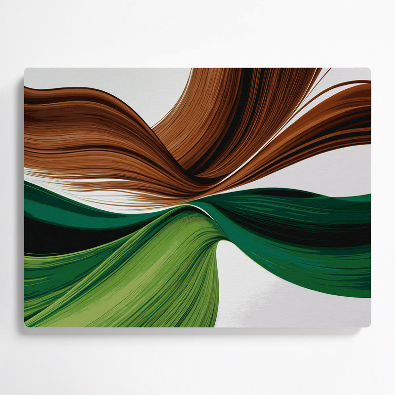 Gradient Abstract 95, art mural en métal vert, 20" H x 30" W