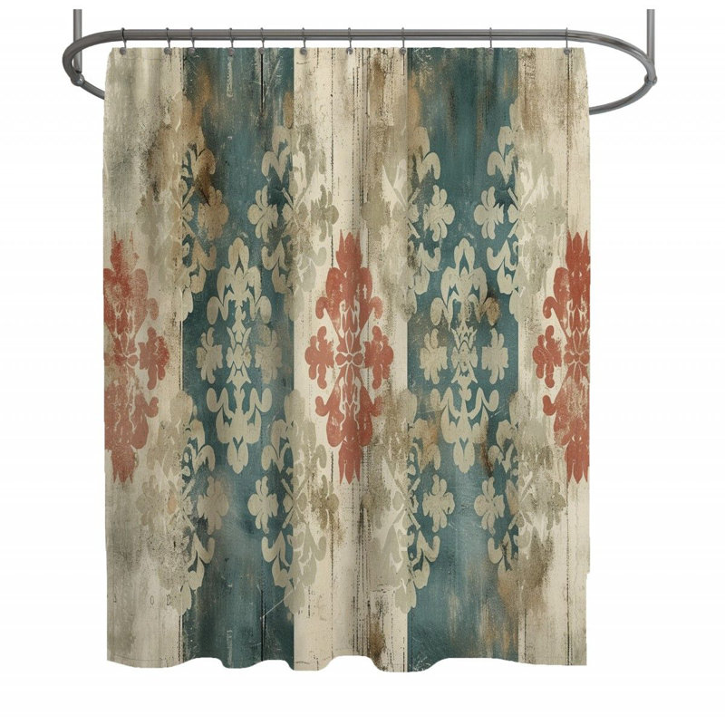 Rideau de douche floral - décor de salle de bain Shabby Elegance